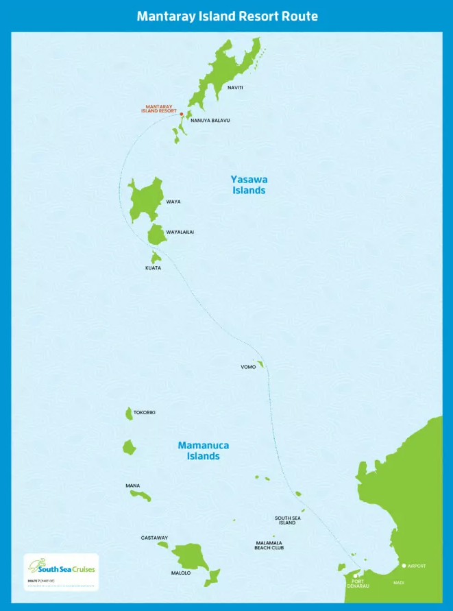 Mantaray Island Resort route map